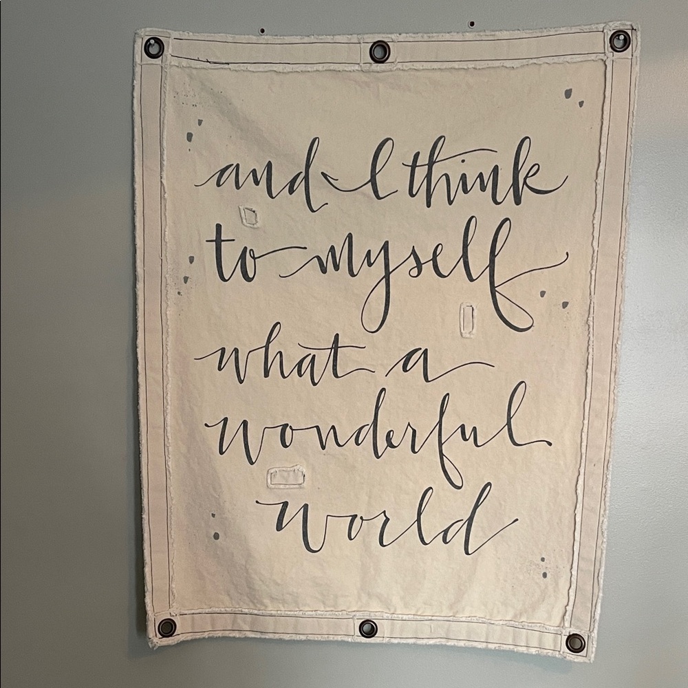Primitives by Kathy “What a Wonderful World” Wall Banner